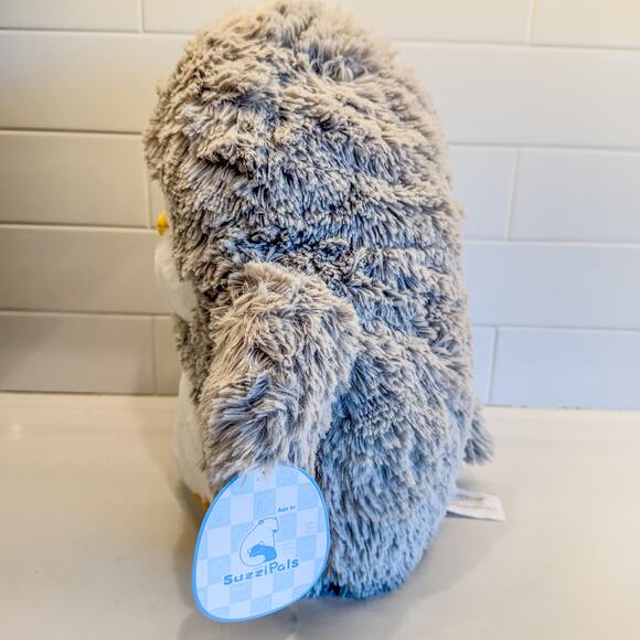 NWT-13" Suzzipals Grey/White Penguin Plush Hug Pillow-Plush Toy, Children's Toy - Picture 2 of 6